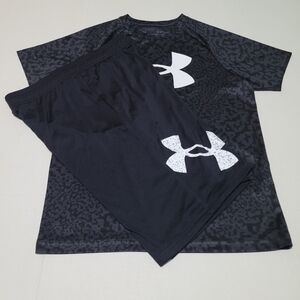 Under Armour Boys' Black Athletic Tee & Shorts Set